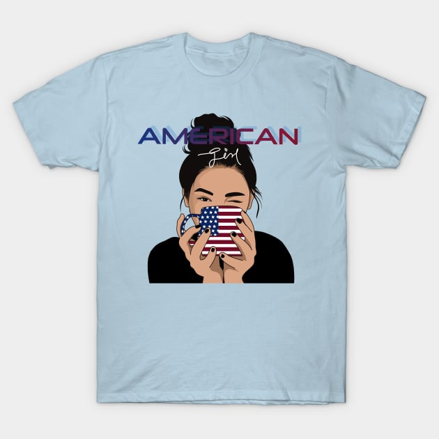 American girl T-Shirt by DG vectors